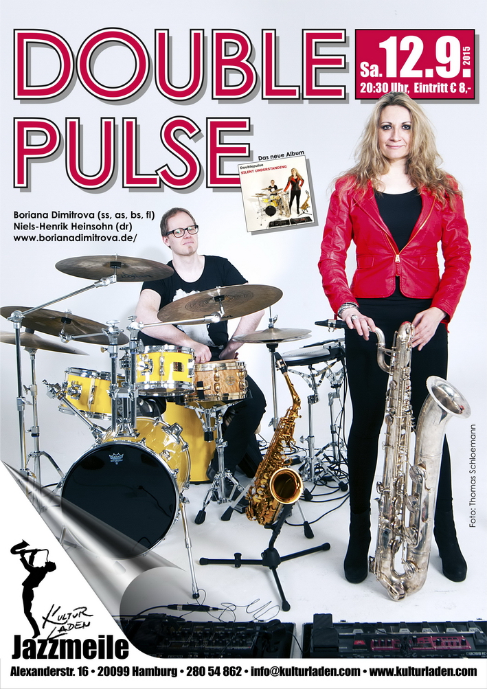 Plakat 700pxl. Jazzmeile presents: Doublepulse  jazzmeile