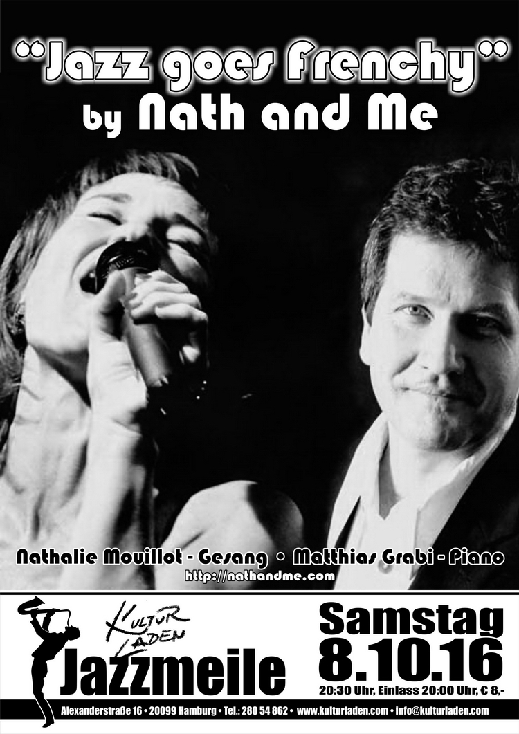 Flyer Jazz in HH Jazzmeile presents: “Nath and Me” jazzmeile