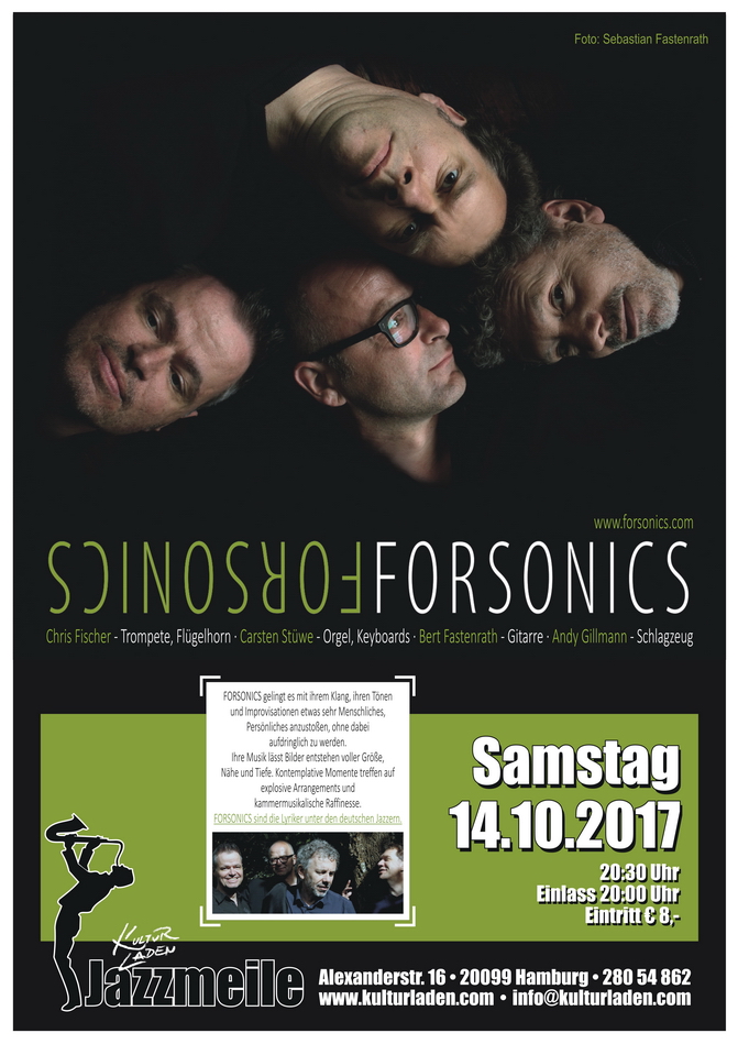 Jazzmeile presents: Forsonics Plakat 671 pxl. Jazzmeile presents: Forsonics jazzmeile