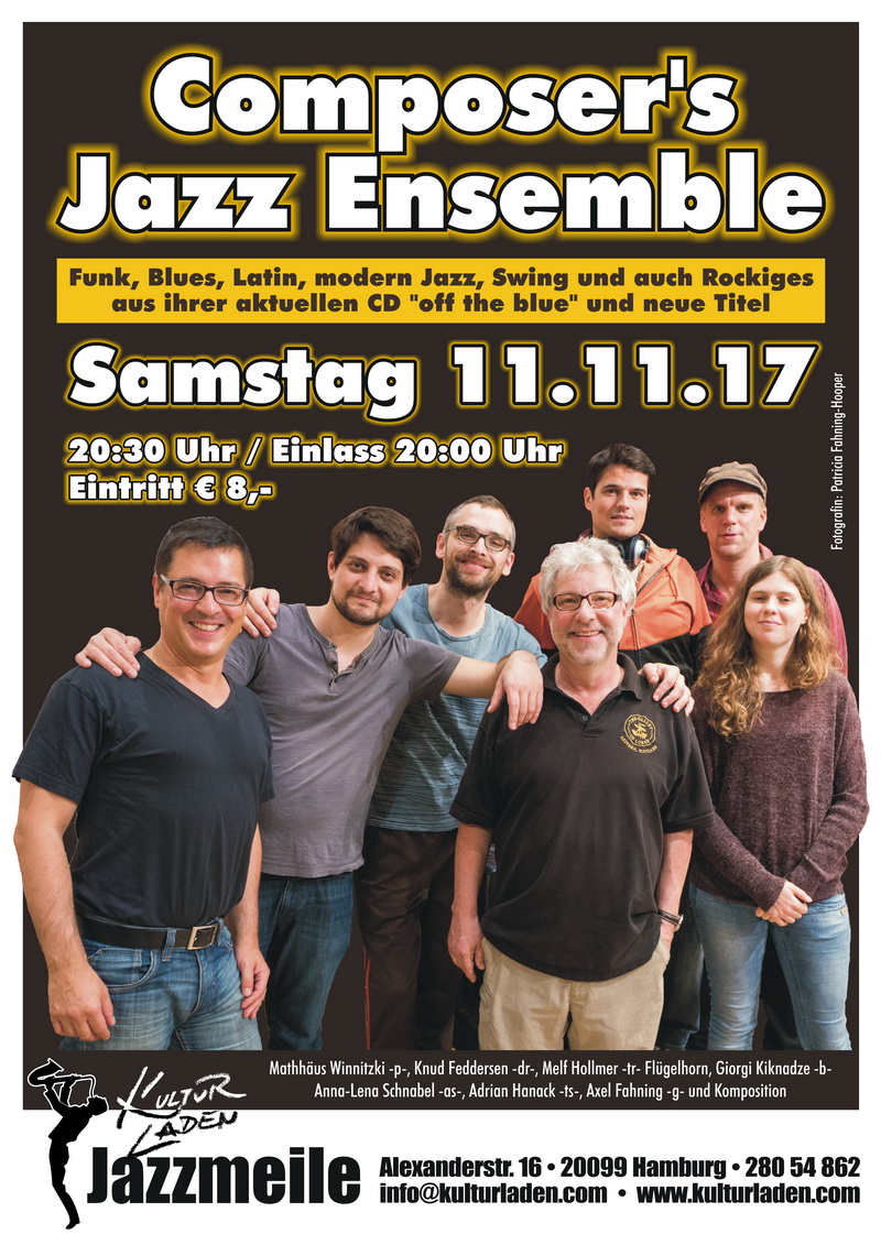 Composers email Jazzmeile presents: Composers Jazz Ensemble jazzmeile