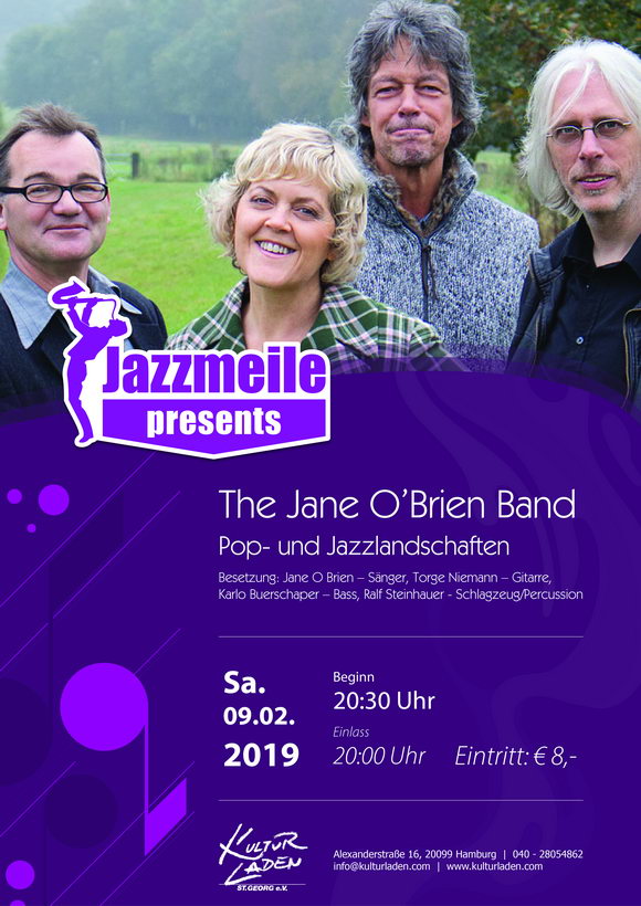 Jazzmeile presents: „The Jane O’Brien Band“ Plakat 580 pxl Jazzmeile presents: „The Jane O’Brien Band“ jazzmeile