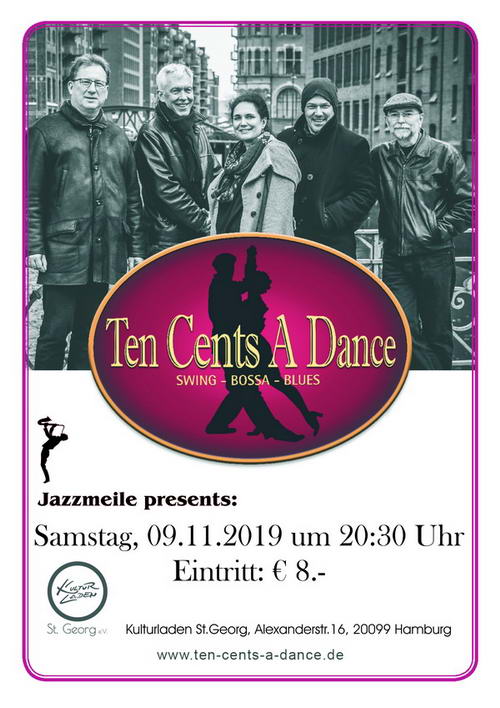 Plakat 500pxl Jazzmeile presents:  Ten Cents A Dance“ jazzmeile