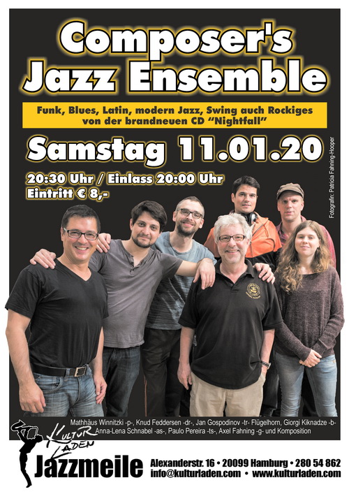 Plakat 500 pxl Jazzmeile presents:  Composers Jazz Ensemble  jazzmeile